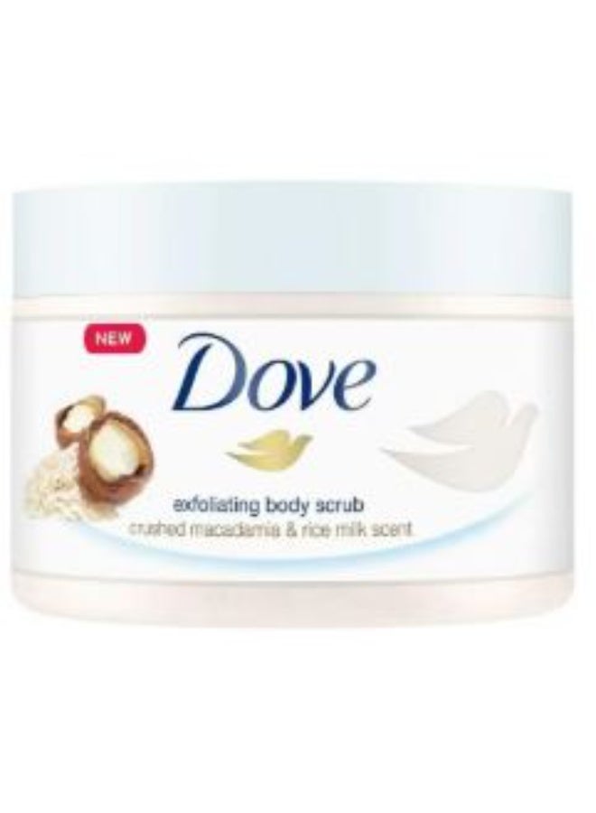 دوف مقشر الجسم المقشر يكشف عن بشرة أكثر نعومة بشكل ملحوظ. مقشر الجسم بحليب الأرز والمكاديميا يغذي البشرة. ٢٩٨ غرام - Image 2